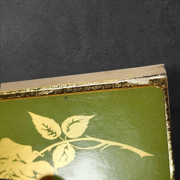 Vintage Crown Playing Cards Green Gold Rose Deck w/ Jokers & Original Box - Picture 5 of 6